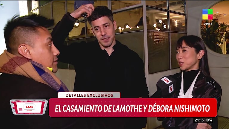 Esteban Lamothe y Débora Nishimoto hablaron de su boda (Foto: captura de América).