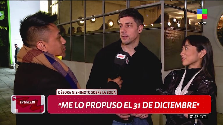 Esteban Lamothe y Débora Nishimoto hablaron de su boda (Foto: captura de América).