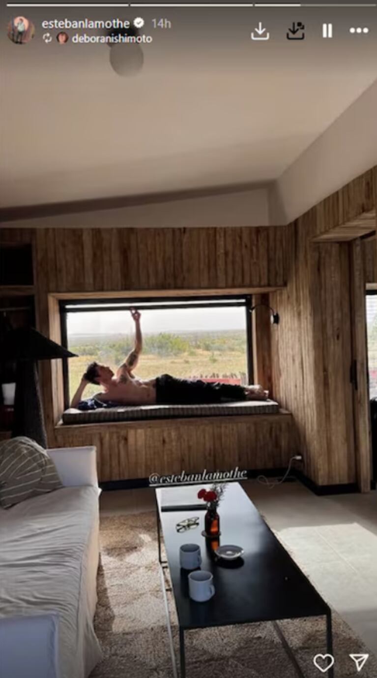 Esteban y Débora durante sus vacaciones en la Patagonia.