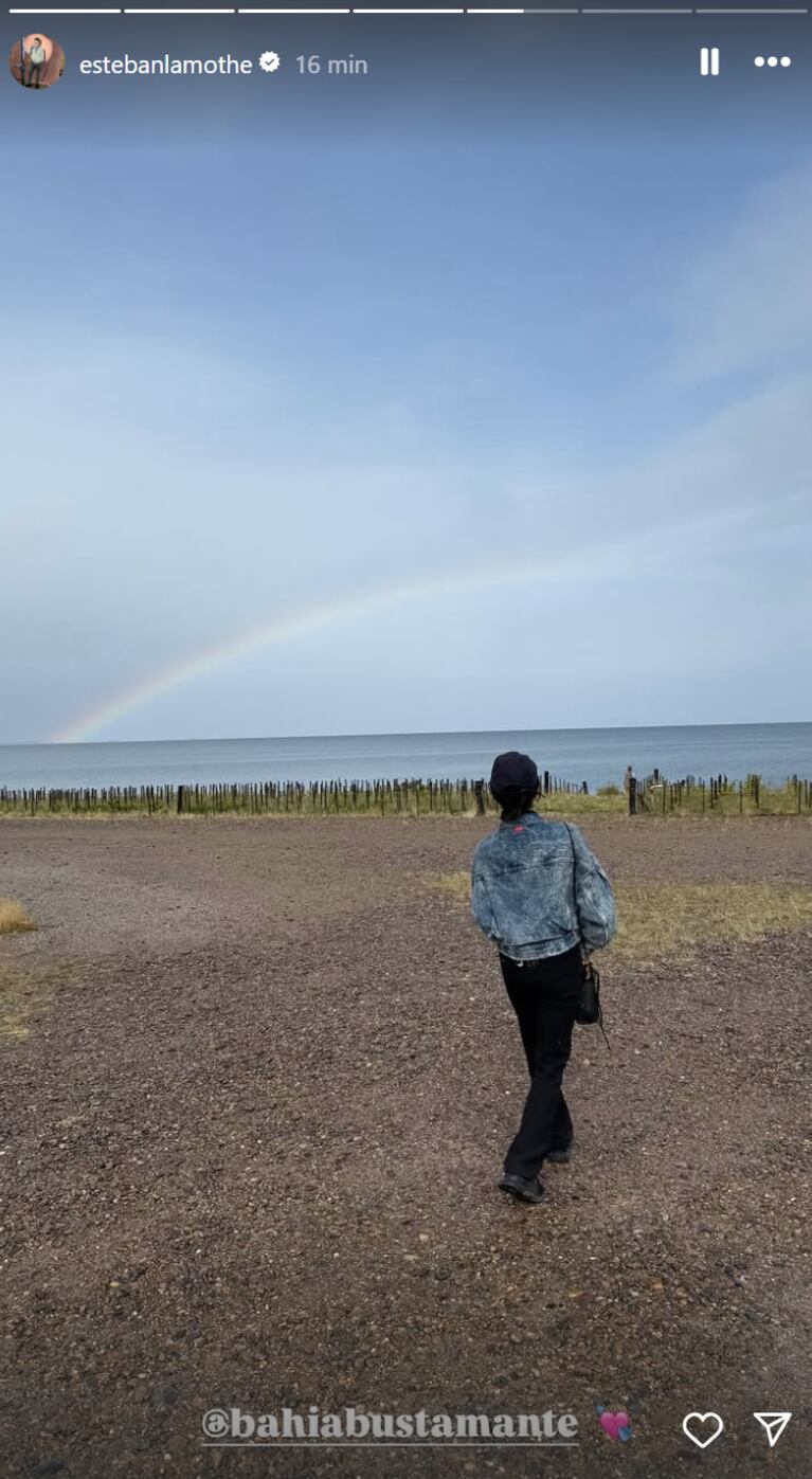 Esteban y Débora durante sus vacaciones en la Patagonia.