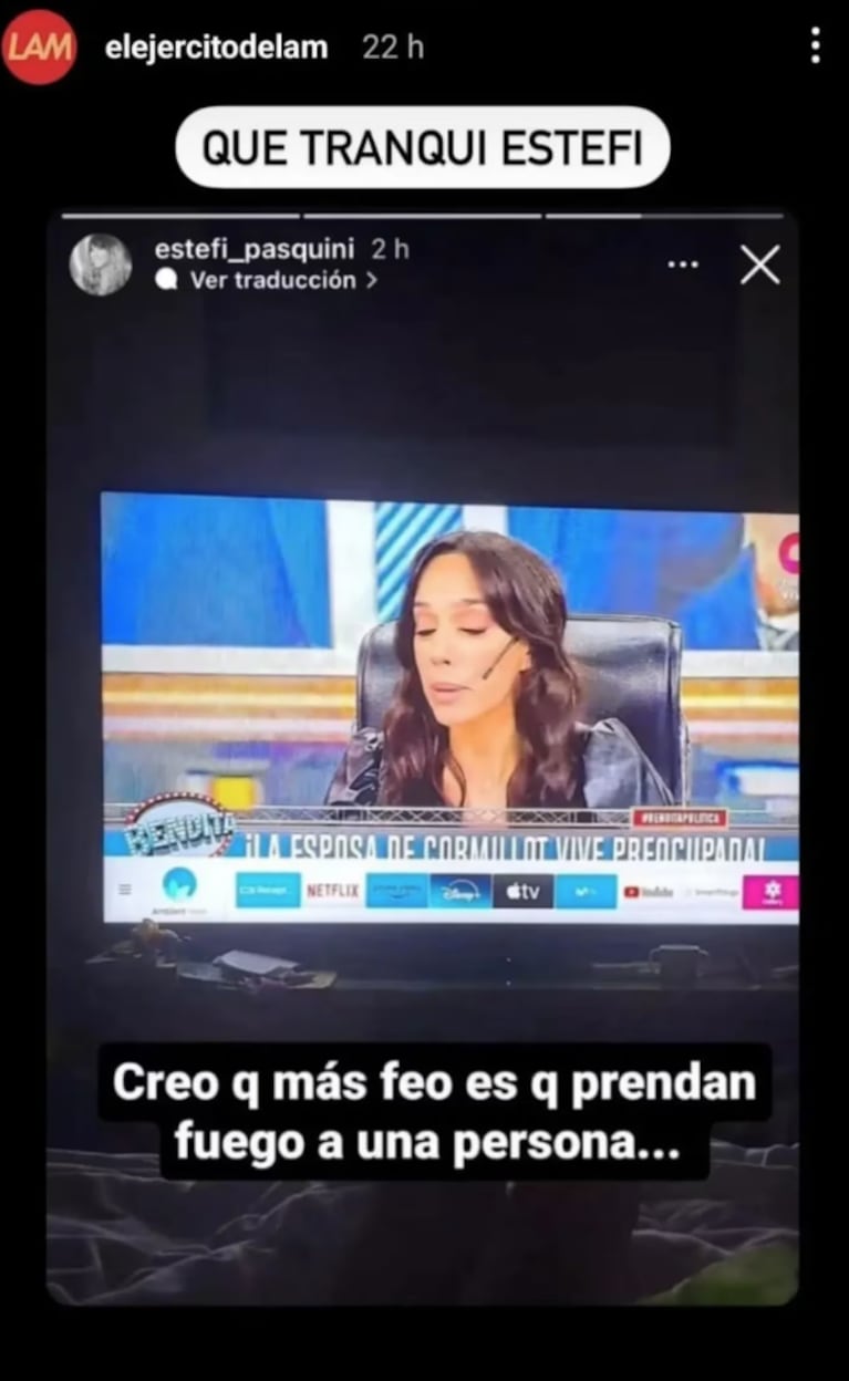 Estefanía Pasquini apuntó contra Tamara Pettinato por haber criticado la paternidad de Cormillot a los 85 años