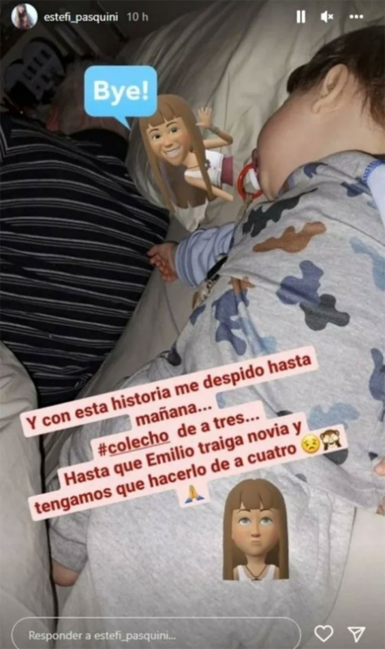 Estefanía Pasquini contó hasta cuándo harán colecho con Alberto Cormillot y el hijo de ambos