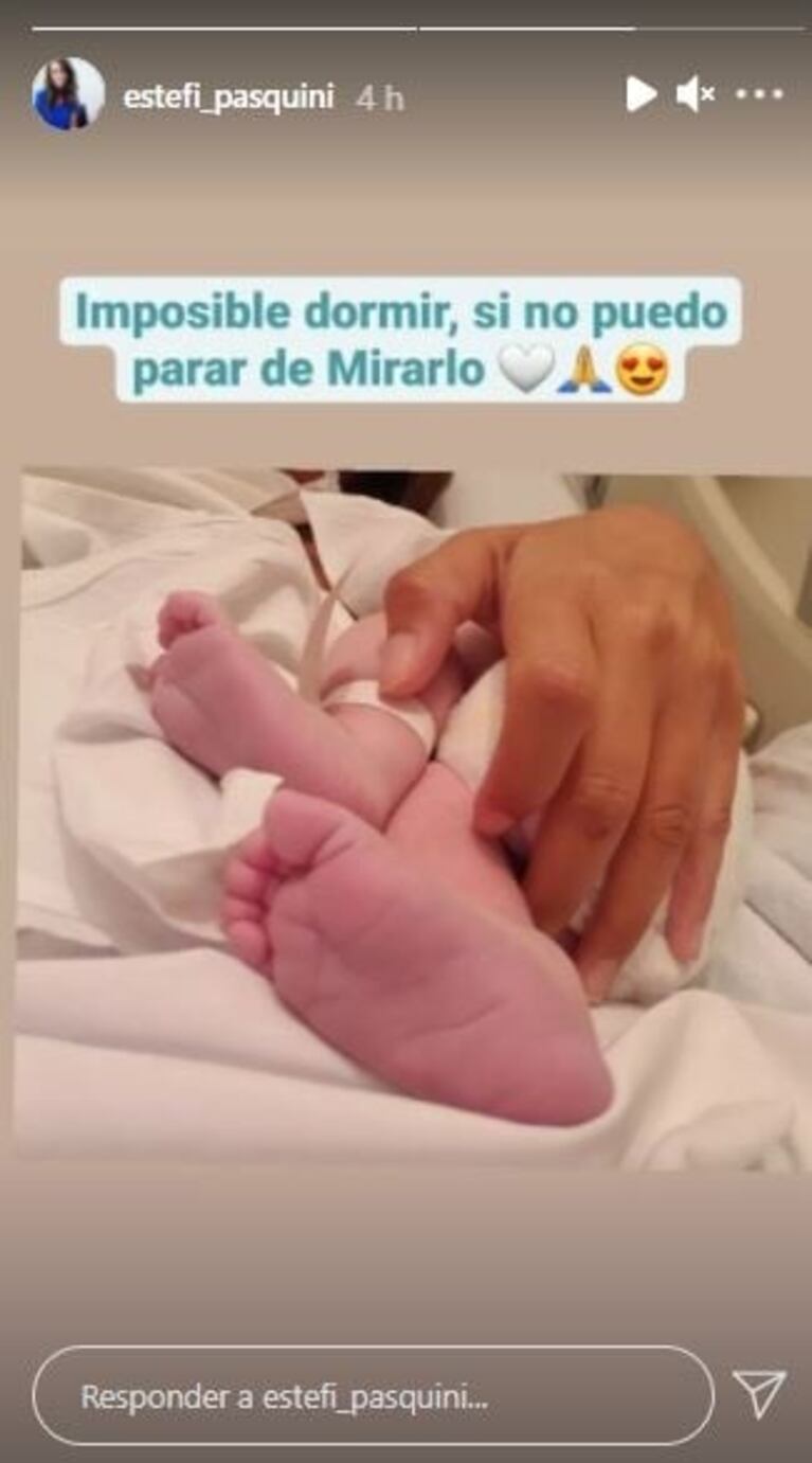 Estefanía Pasquini mostró una tierna foto del bebé que tuvo con Alberto Cormillot: "Imposible dormir si no puedo parar de mirarlo"