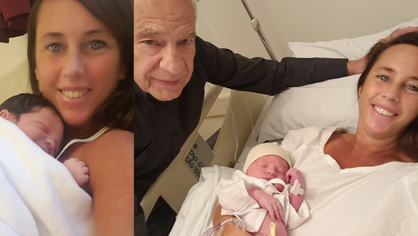 Estefanía Pasquini relató con emoción su parto junto a una foto con Alberto Cormillot y su bebé.