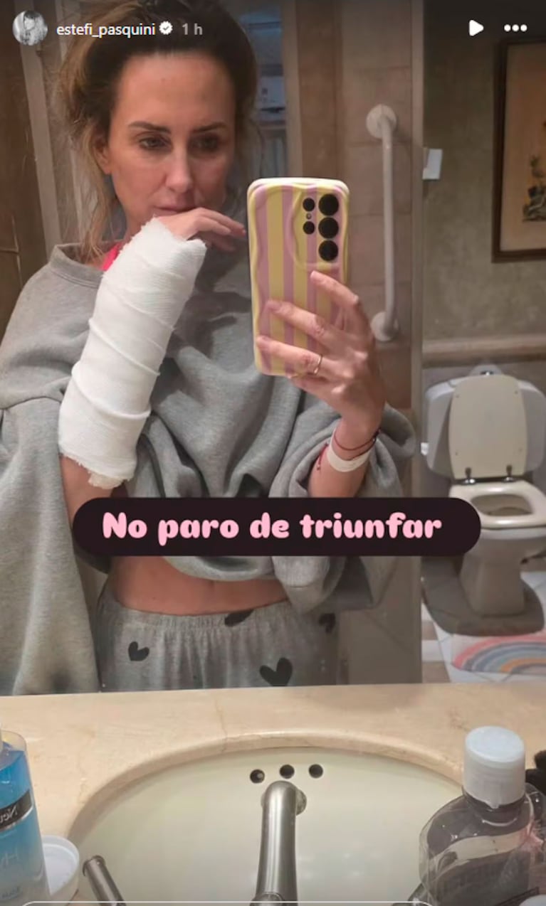 Estefanía Pasquini sufrió un accidente
