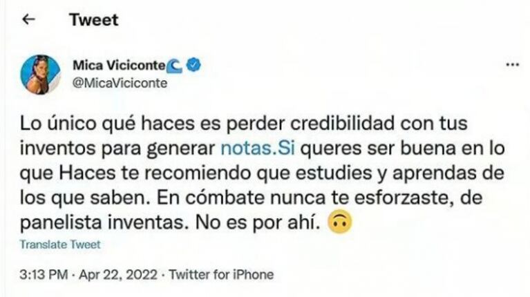 Estefi Berardi arremetió sin filtros contra Mica Viciconte al ver que la criticó en redes: "Justo ella que es una nada"