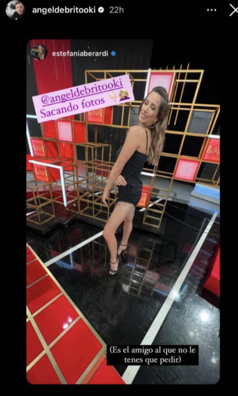Estefi Berardi criticó a Ángel de Brito por las fotos que le saca y él redobló la apuesta con humor: "No sabe posar"