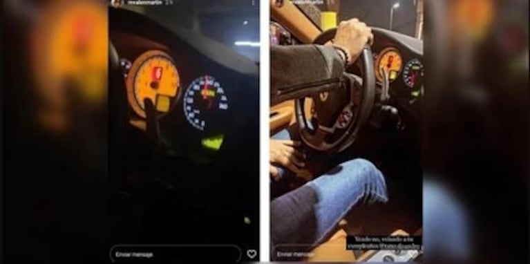 Estefi Berardi cruzó fuerte a la novia de la Brujita Verón por su posteo andando en una Ferrari a 230 kilómetros por hora