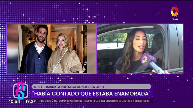 Estefi Berardi hablo de Jésica Cirio y Elías Piccirillo en Puro Show (Foto: captura de eltrece).
