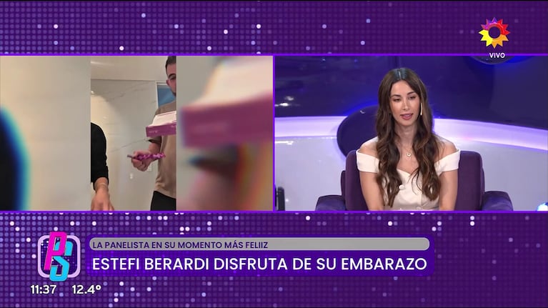 Estefi Berardi habló de su embarazo en su visita a Puro Show (Foto: captura de eltrece).