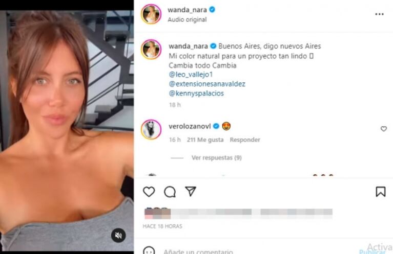 Estefi Berardi lanzó un picantísimo comentario sobre Wanda Nara al ver su cambio de look