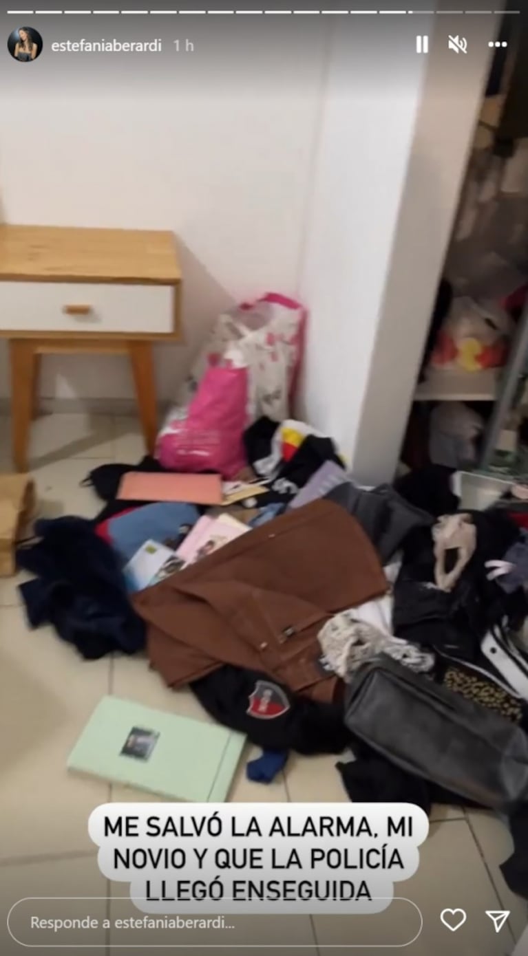 Estefi Berardi mostró cómo quedó su departamento tras el nuevo robo que sufrió