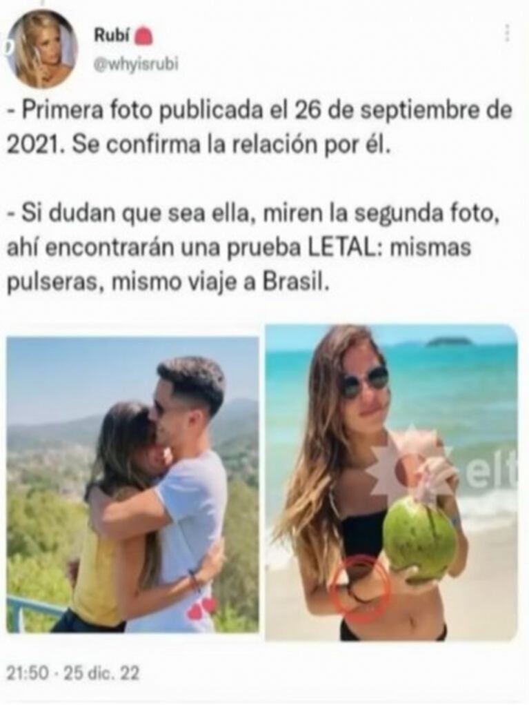 Estefi Berardi mostró que Julián Álvarez no sigue a su novia en Instagram