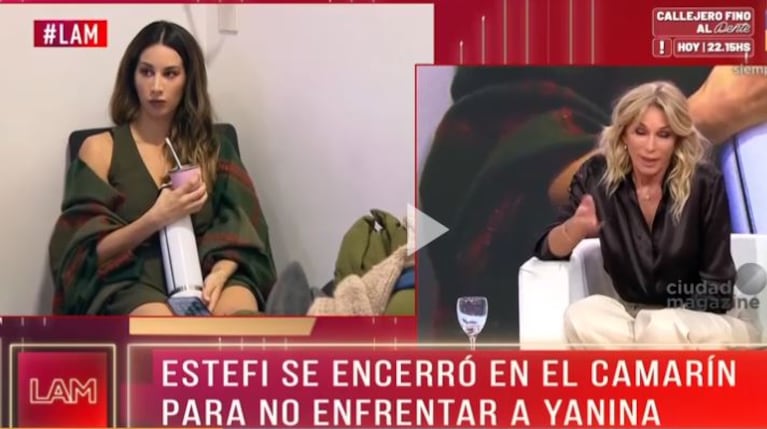 Estefi Berardi y Yanina Latorre en LAM 2023. (Foto: Captura América TV)