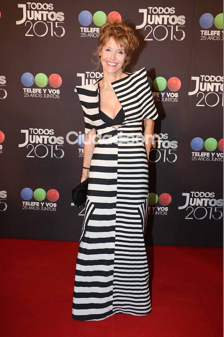Esther Goris, en la fiesta de Telefe. (Foto: Movilpress)