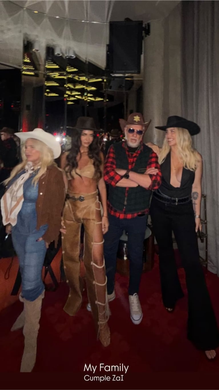 Estilo western: Wanda Nara marcó tendencia en la fiesta de Zaira Nara. Crédito: Instagram