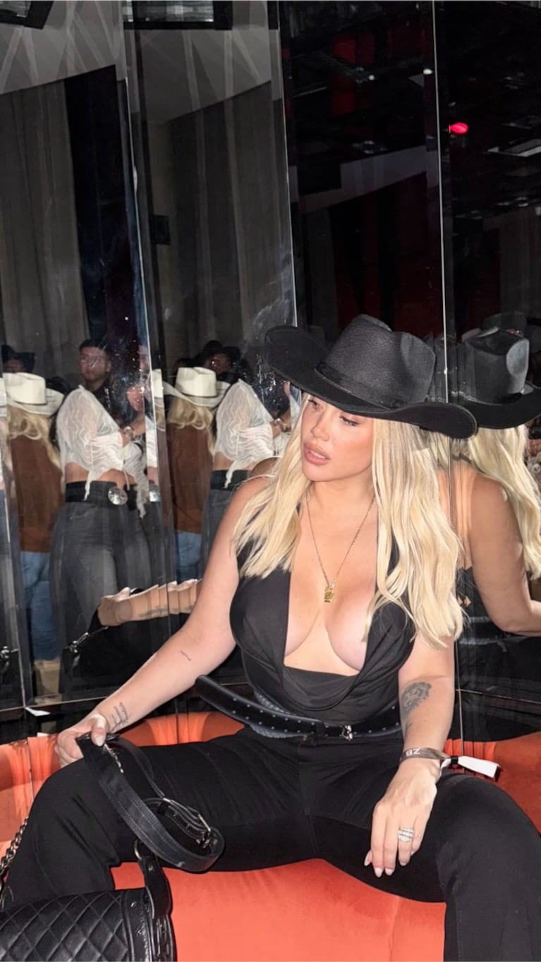 Estilo western: Wanda Nara marcó tendencia en la fiesta de Zaira Nara. Crédito: Instagram