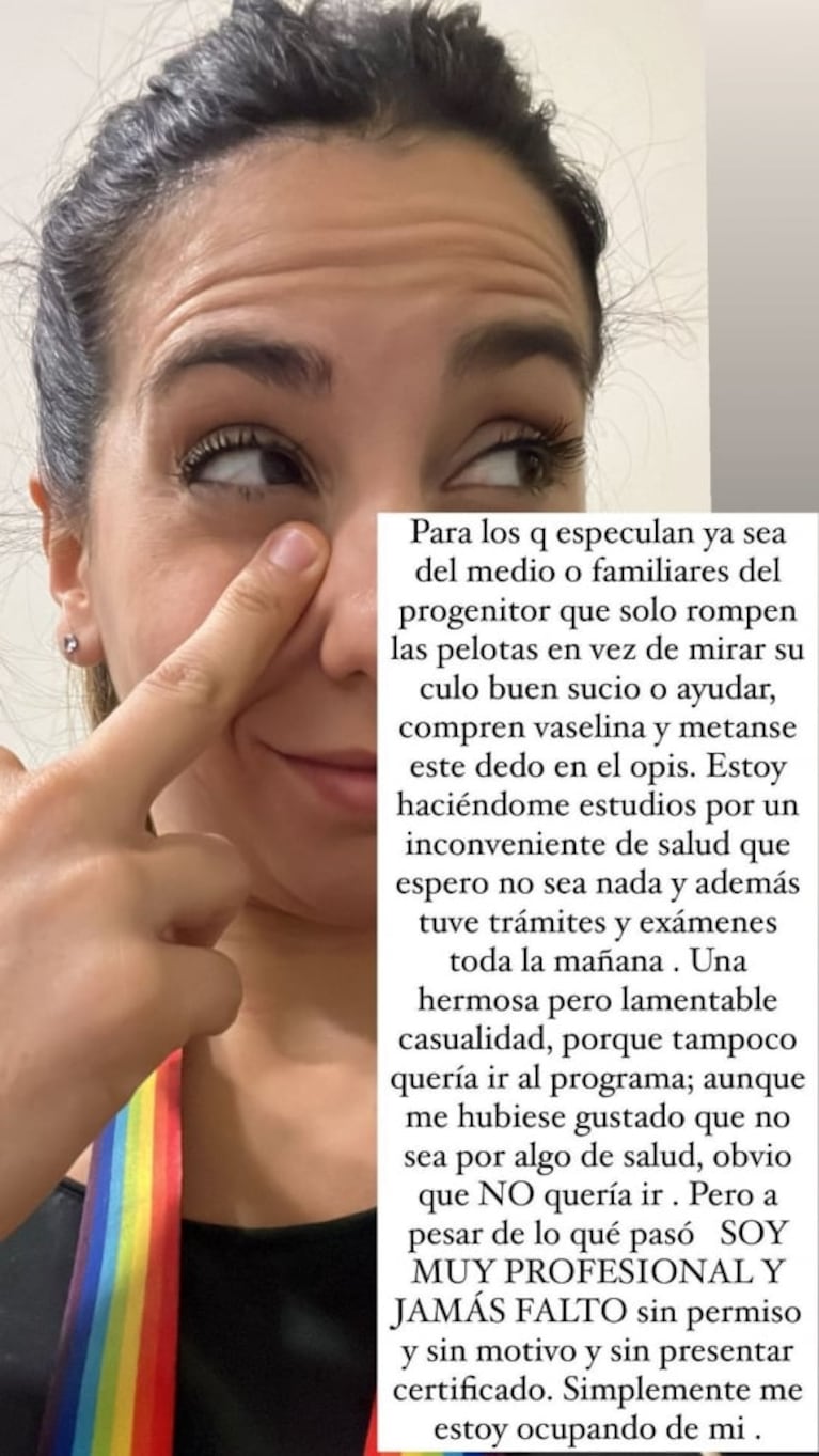 "Estoy haciéndome estudios":  Cinthia Fernández reveló que faltó a Nosotros a la mañana por un tema de salud
