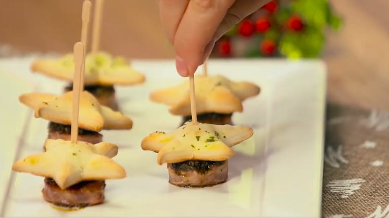 Estrellitas con salchicha parrillera, receta