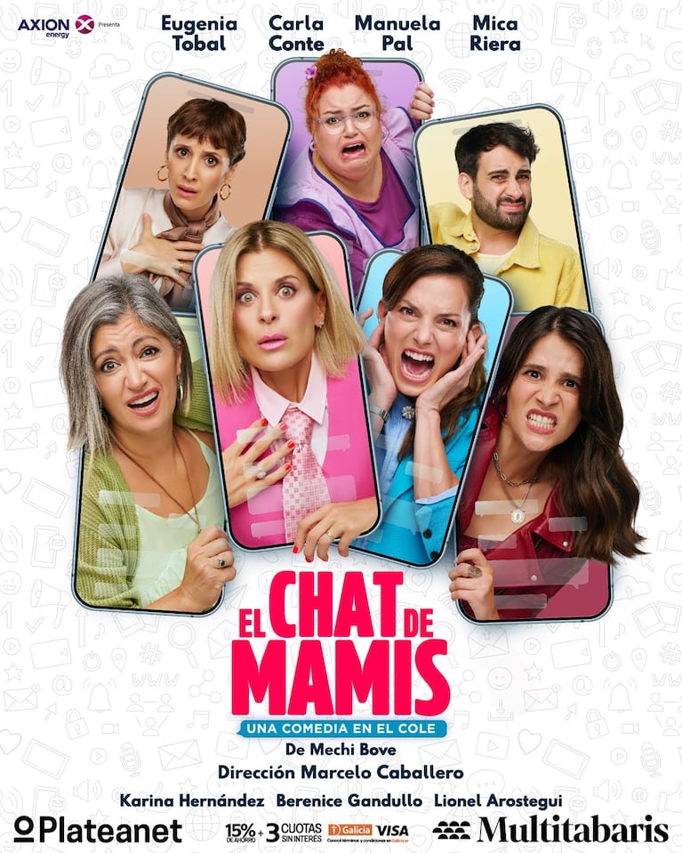 Eugenia Tobal, Carla Conte, Manuela Pal y Mica Riera estrenan “El chat de mamis”