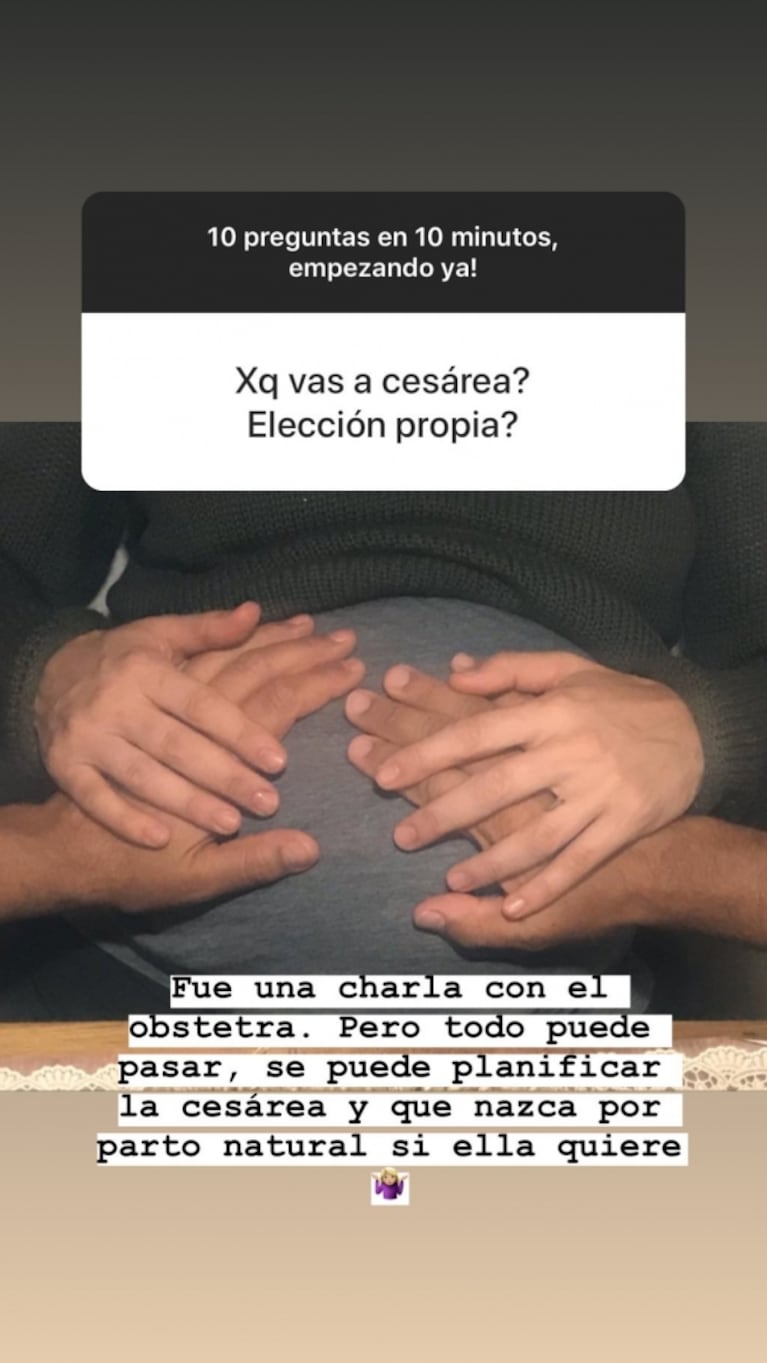 Eugenia Tobal contó por qué prefiere tener a su hija por cesárea: "Fue una charla con el obstetra, pero todo puede pasar"