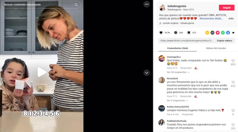 Eugenia Tobal encendió las redes con un gesto que apuntaría a La China Suárez. Crédito: Instagram/@eugeniatobal