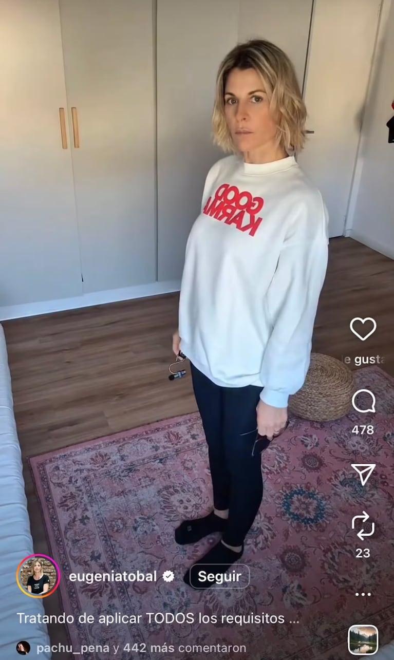 Eugenia Tobal encendió las redes con un gesto que apuntaría a La China Suárez. Crédito: Instagram/@eugeniatobal