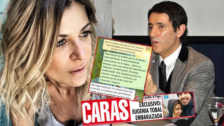 Eugenia Tobal, enojada con la revista Caras por afirmar que está embarazada.