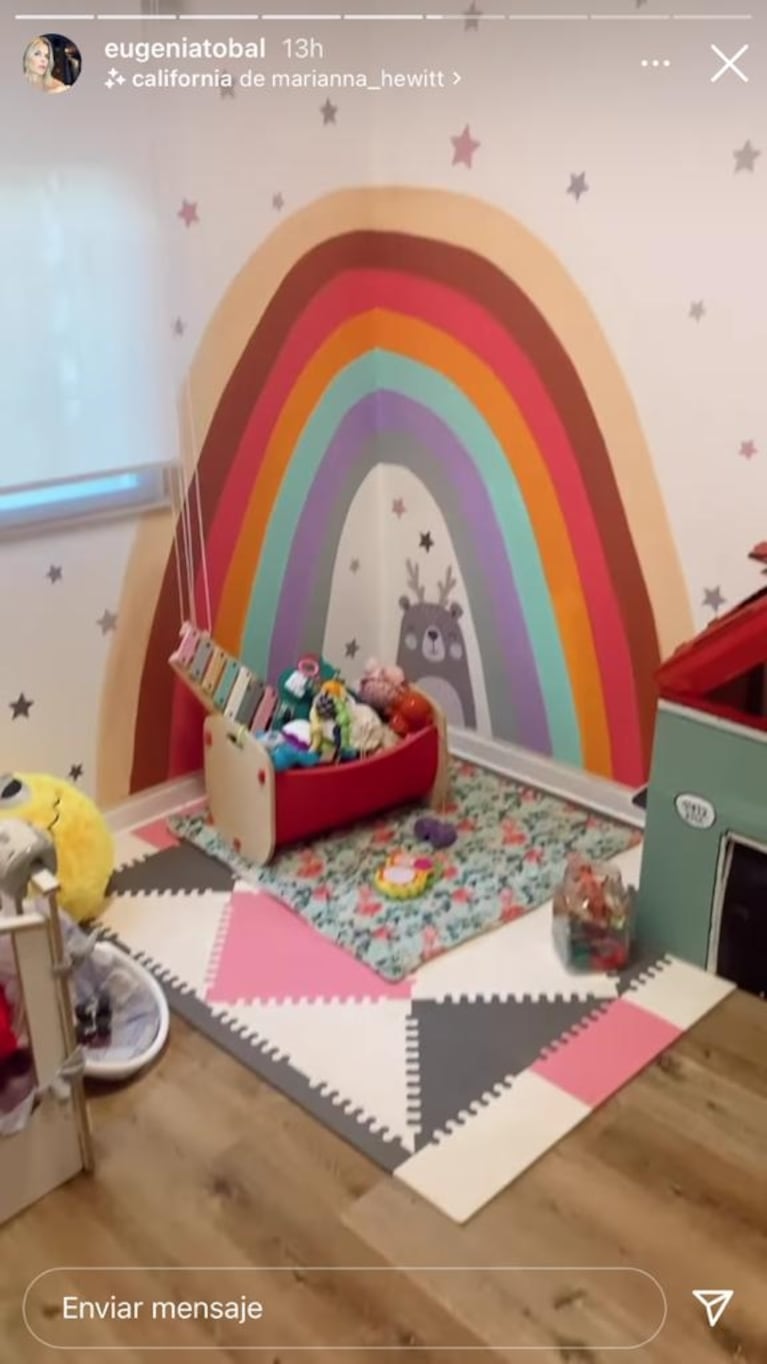 Eugenia Tobal mostró cómo decoró y pintó el hermoso cuarto de su hija Ema: "Y ella no para"