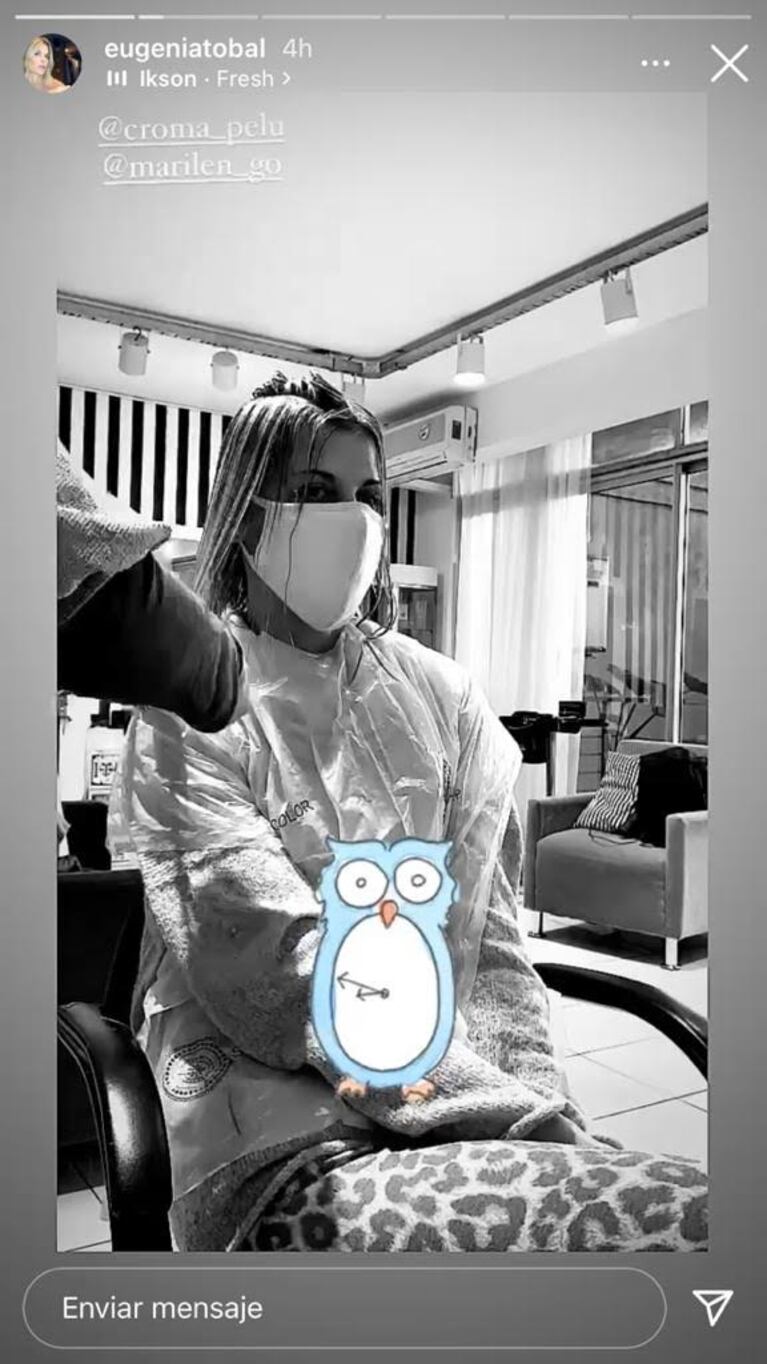 Eugenia Tobal pasó por la peluquería y mostró su nuevo look: "¡Se viene un cambio!"