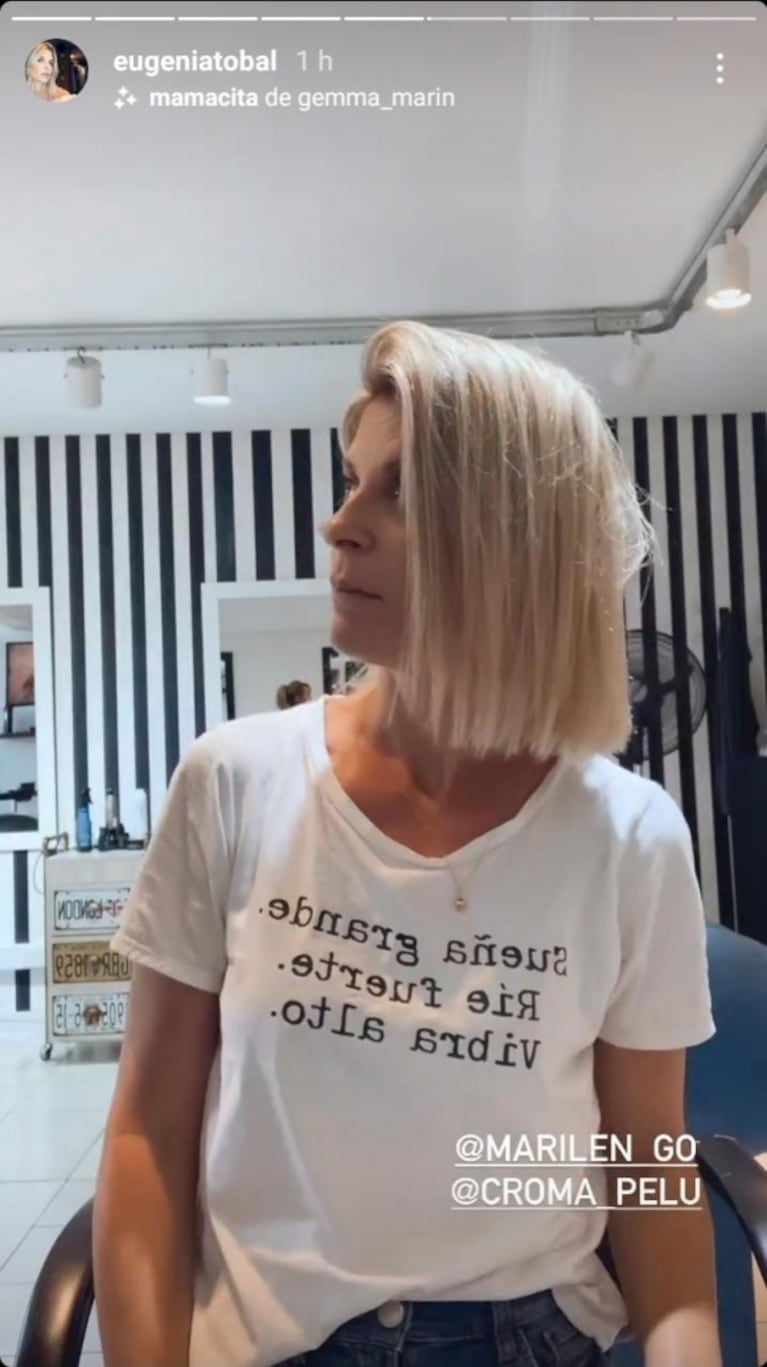 Eugenia Tobal pasó por la peluquería y se animó a un cambio de look: "Un montón"