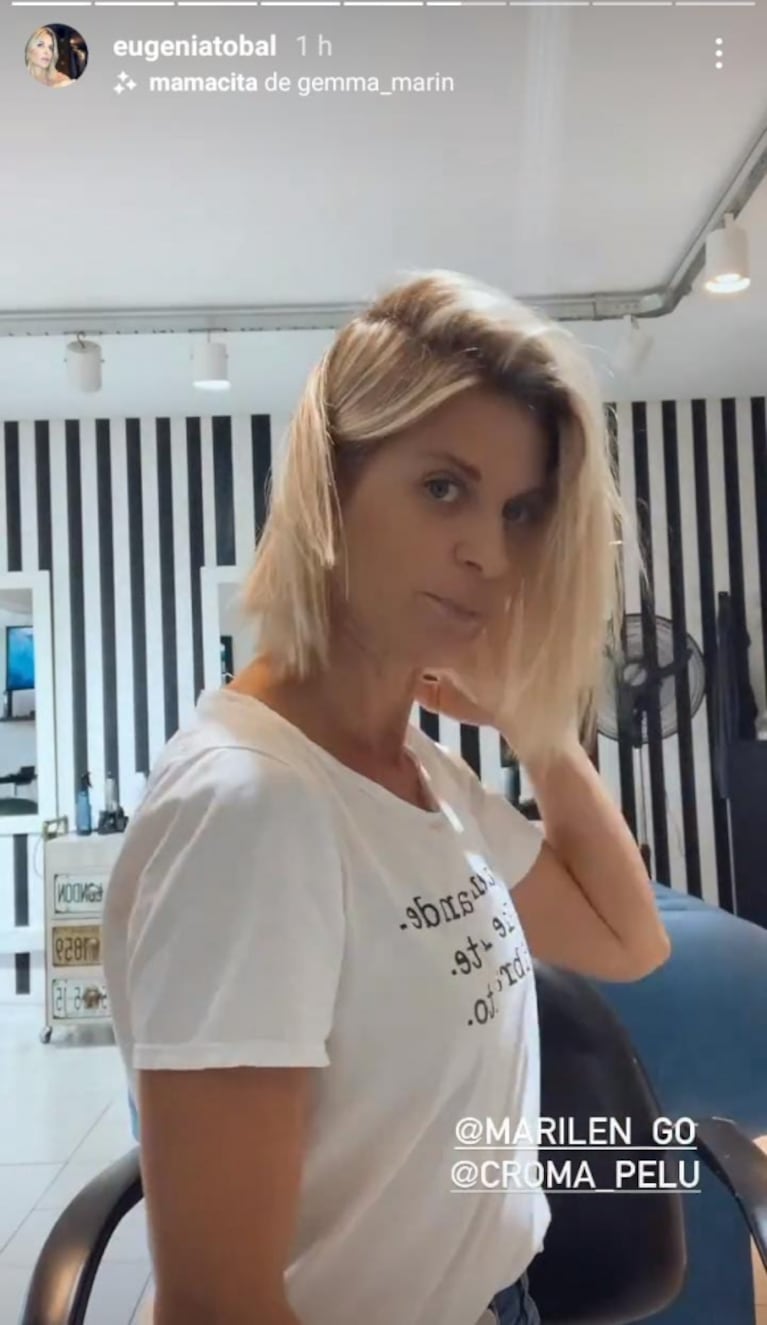 Eugenia Tobal pasó por la peluquería y se animó a un cambio de look: "Un montón"