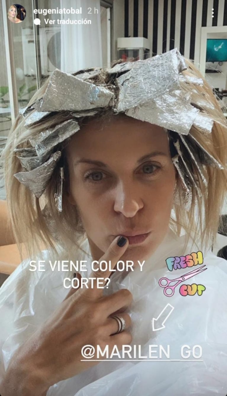 Eugenia Tobal pasó por la peluquería y se animó a un cambio de look: "Un montón"