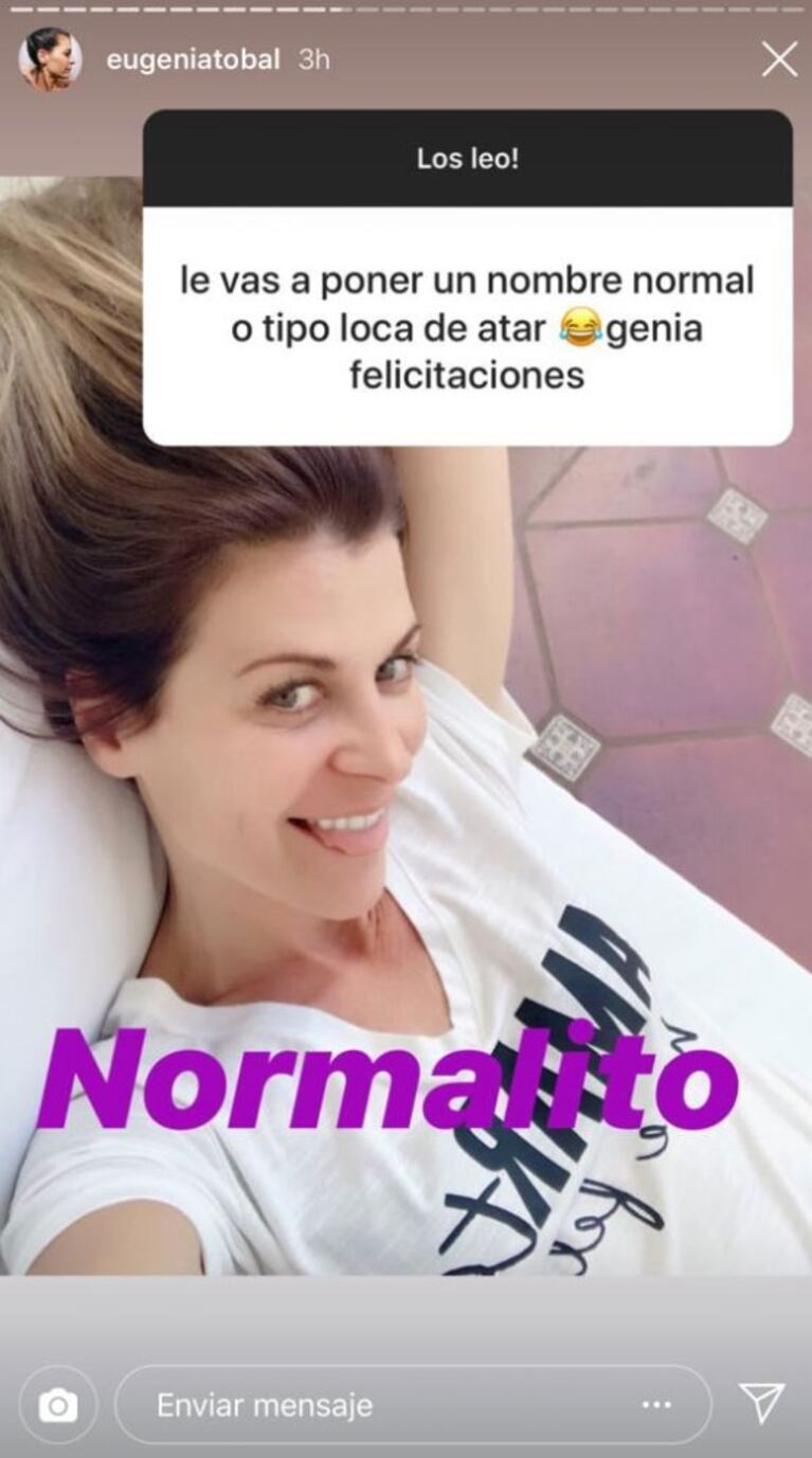 Eugenia Tobal reveló si le va a poner un nombre "original" a su bebé: ¿seguirá la tendencia de los famosos?