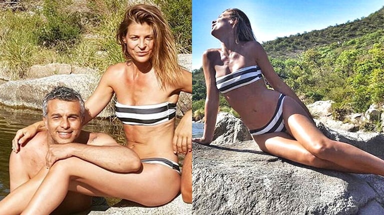 Eugenia Tobal, una diosa suelta en Córdoba: finde con amigos en el río