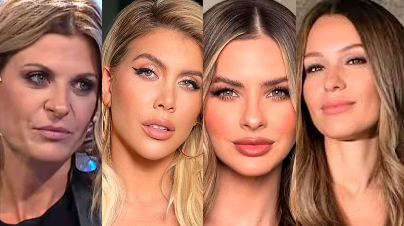 Eugenia Tobal, Wanda Nara, China Suárez y Pampita (Fotos: redes sociales).