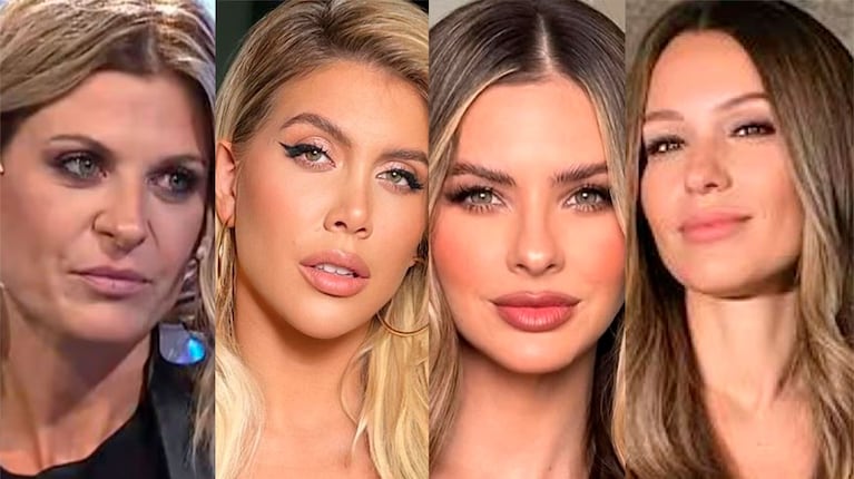Eugenia Tobal, Wanda Nara, China Suárez y Pampita (Fotos: redes sociales).
