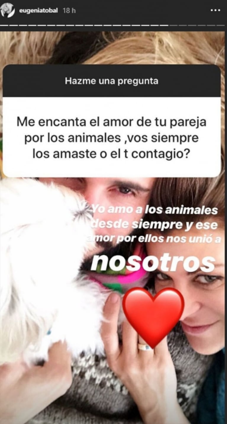 Eugenia Tobal y un piropo sexy para su nuevo novio, Francisco García Ibar: "Ahí tenés a mi potro" 