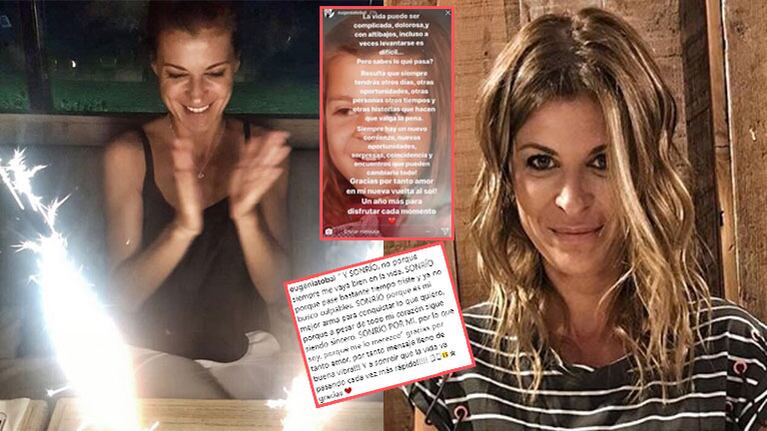 Eugenia Tobal y una profunda reflexión en su cumpleaños: Pasé bastante tiempo triste y ya no busco culpables