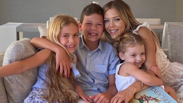 Eva demostró que sus hijos son muy unidos.