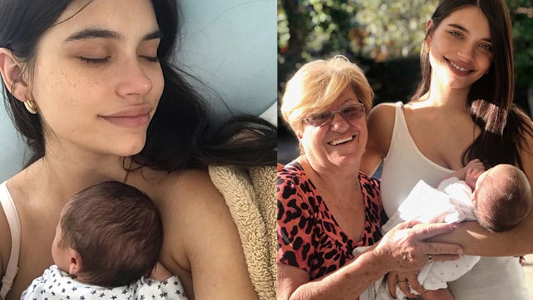 Eva se divirtió junto a su abuela, Ñata, y su hijo, Cairo.