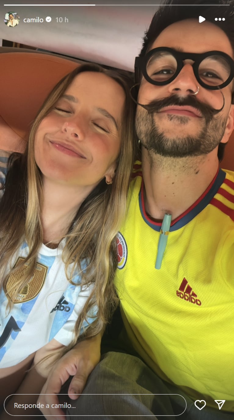 Evaluna hinchó por Argentina.