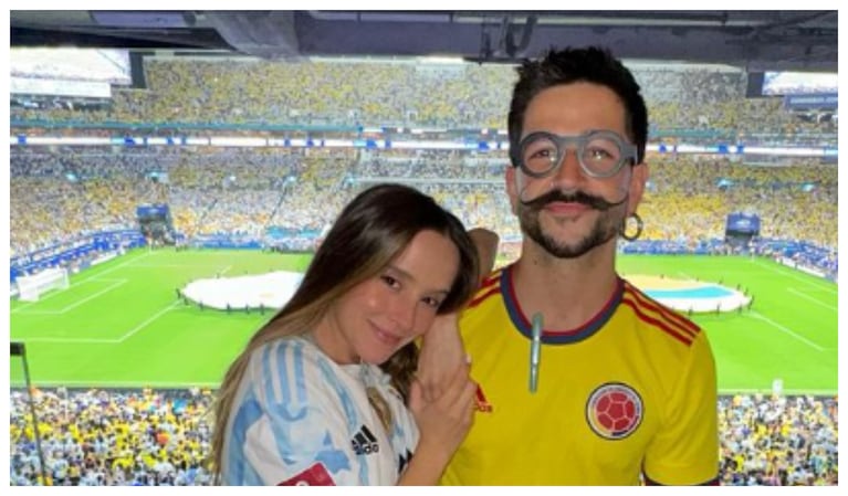 Evaluna Montaner y Camilo asistieron a la final de la Copa América 2024. (Fuente: Instagram/evalunamontaner)