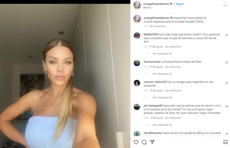 Evangelina Anderson abandona Alemania y vuelve a la Argentina con su familia
