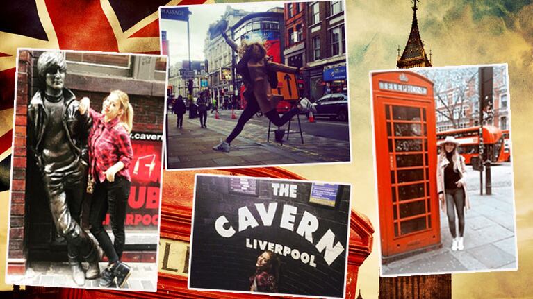 Evangelina Anderson, divina en Londres y Liverpool (Fotos: Instagram).