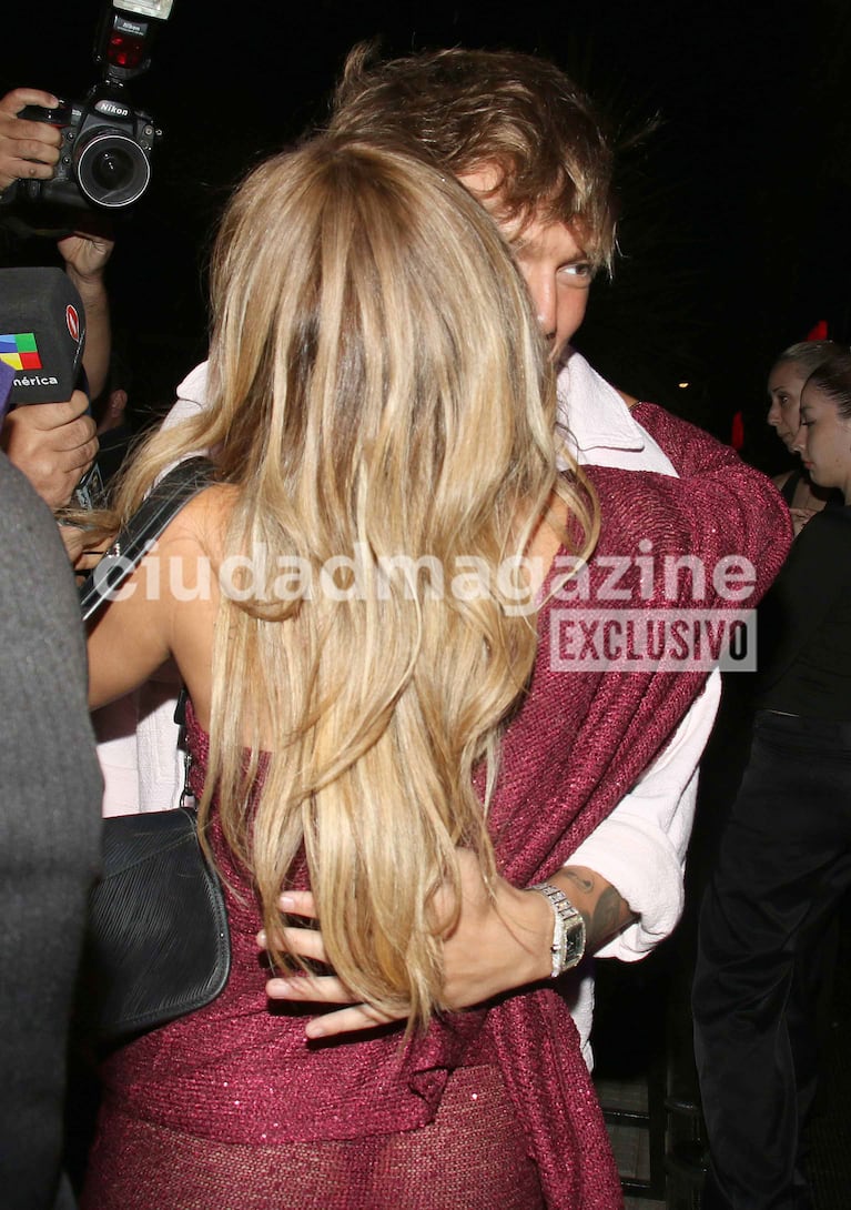 Evangelina Anderson e Ian Lucas juntos en la fiesta por el fin de las grabaciones de Masterchef Celebrity (Foto: Movilpress).