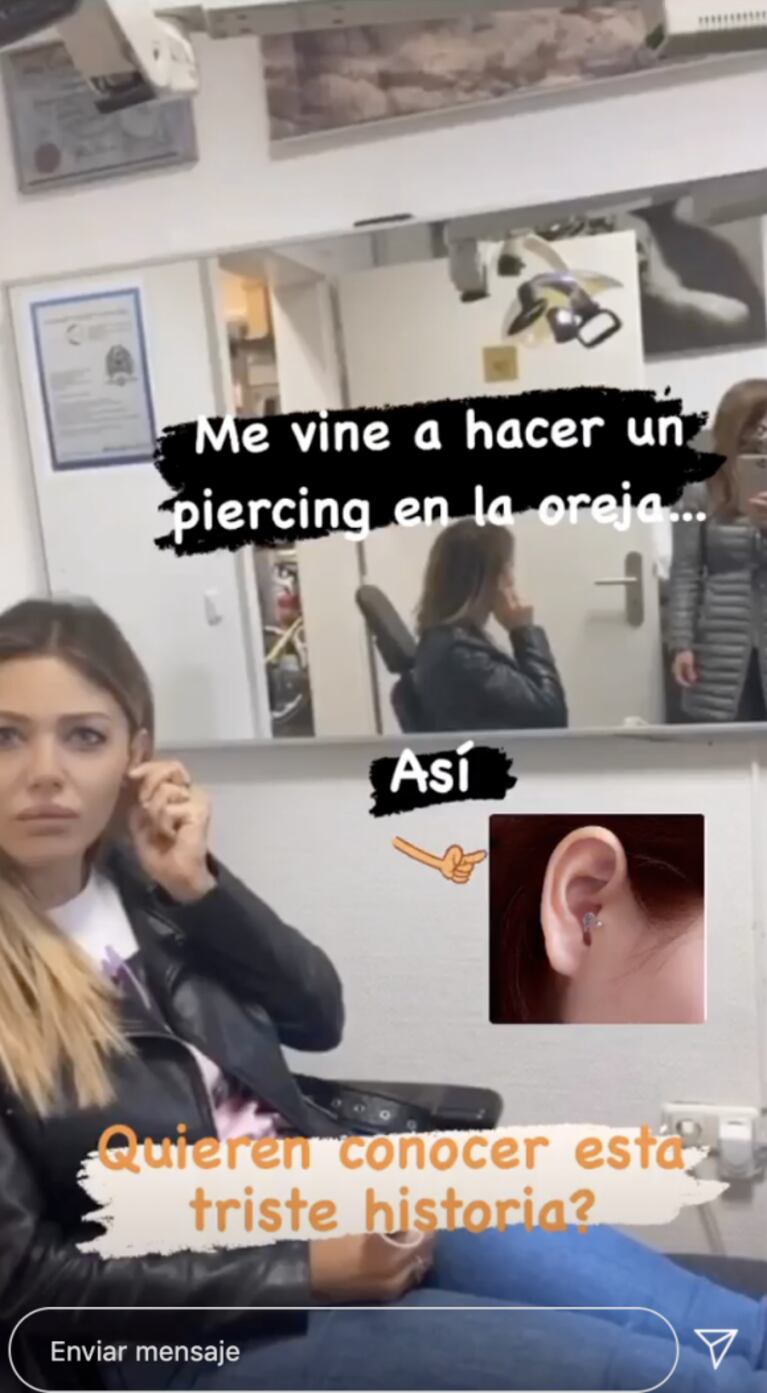 Evangelina Anderson fue a hacerse un piercing ¡pero se asustó y huyó!: "Adivinen quién salió corriendo del lugar"