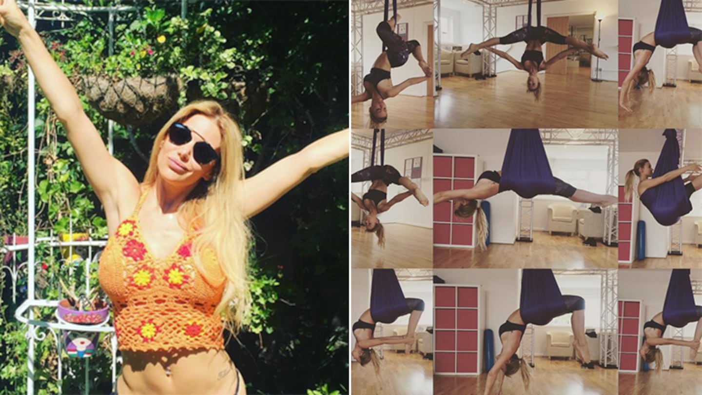 Evangelina Anderson mostró fotos de su novedoso entrenamiento en Instagram.