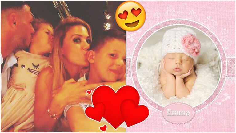 Evangelina Anderson presentó a Emma, su tercera hija (Fotos: Instagram)