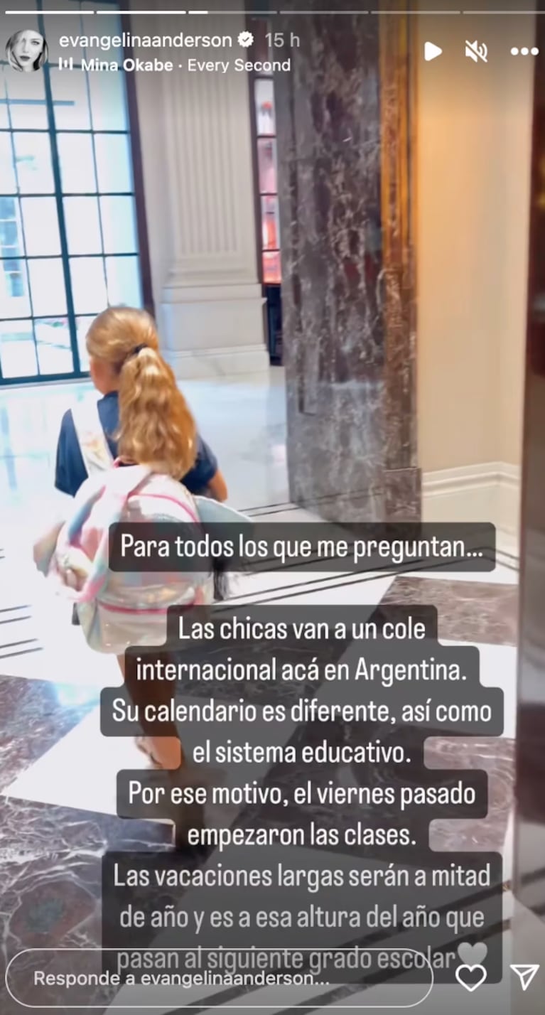 Evangelina Anderson reveló cómo es la particular educación de sus hijas: “Su calendario es diferente” 